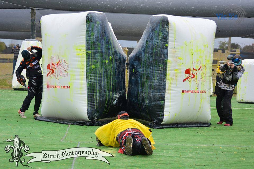 Refs Inc officials on a tournament paintball field